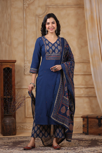 Hiya YaleBlue Cotton Suit Set