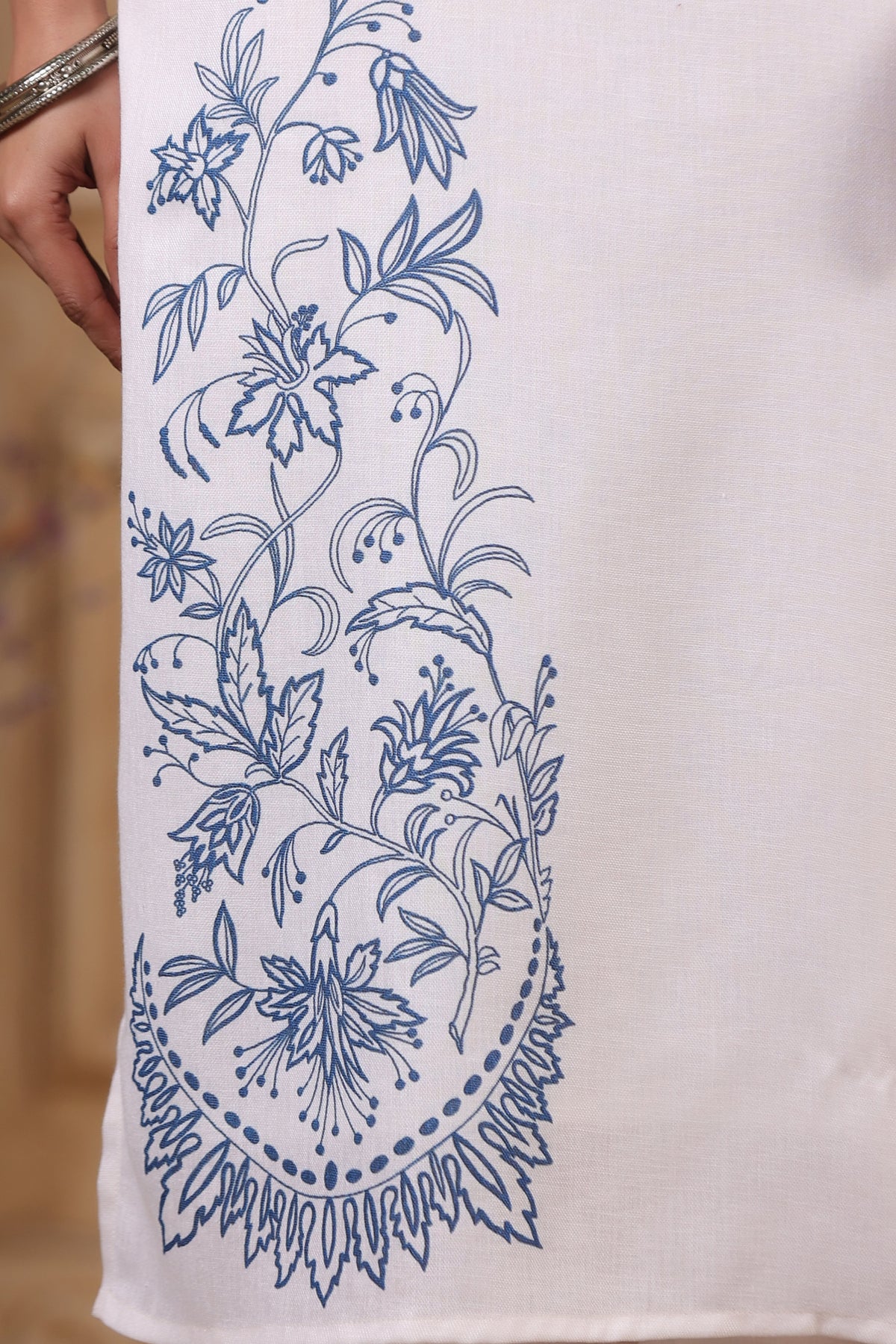 SAKSHI INDIGO PURE COTTON LINEN SUIT SET