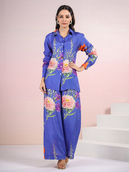 Tracy Lapis Floral Printed Co-ord Set