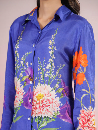 Tracy Lapis Floral Printed Co-ord Set