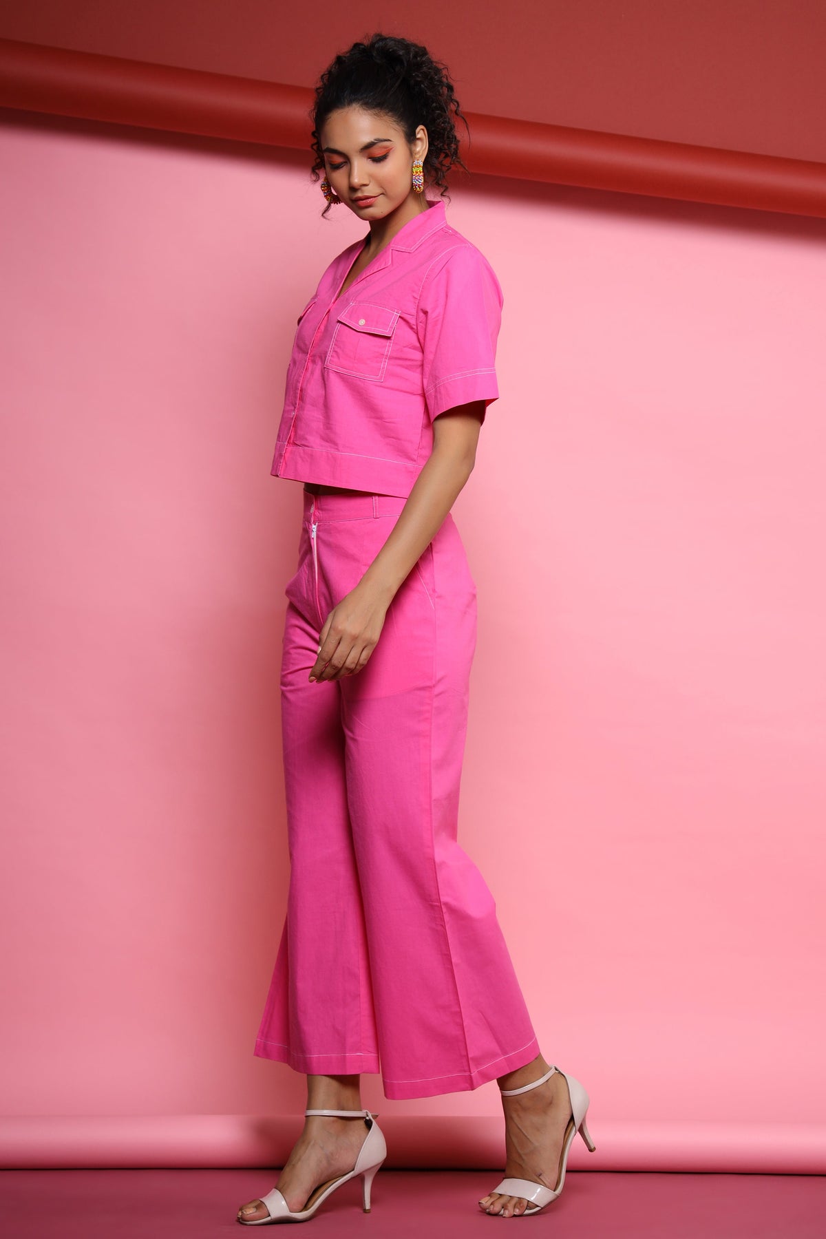 Lovely HotPink Cotton Co-ord Set