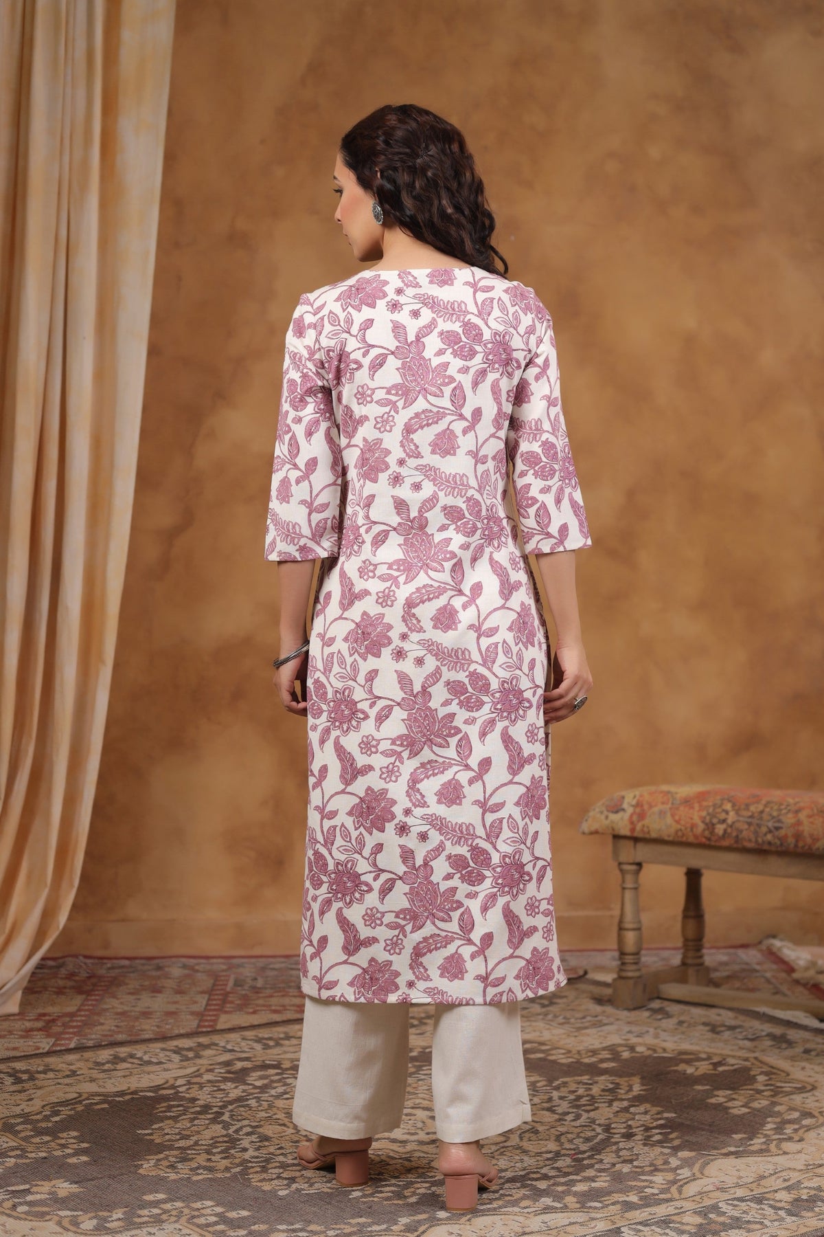 RAAGVI BLOOM PRINTED COTTON KURTA PANT SET