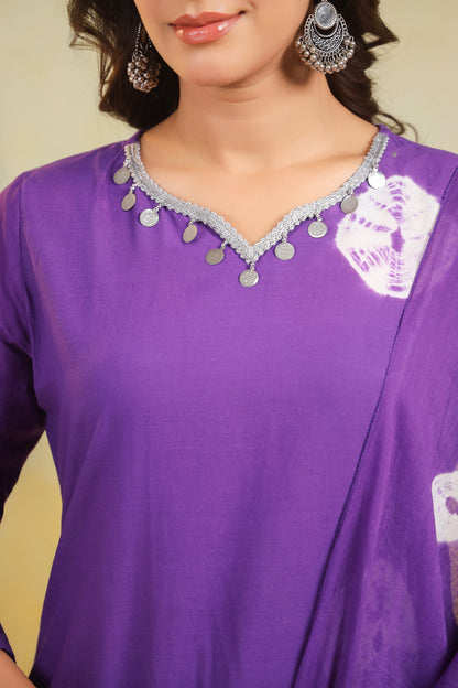 SANA ORCHID Shibori COTTON SUIT SET