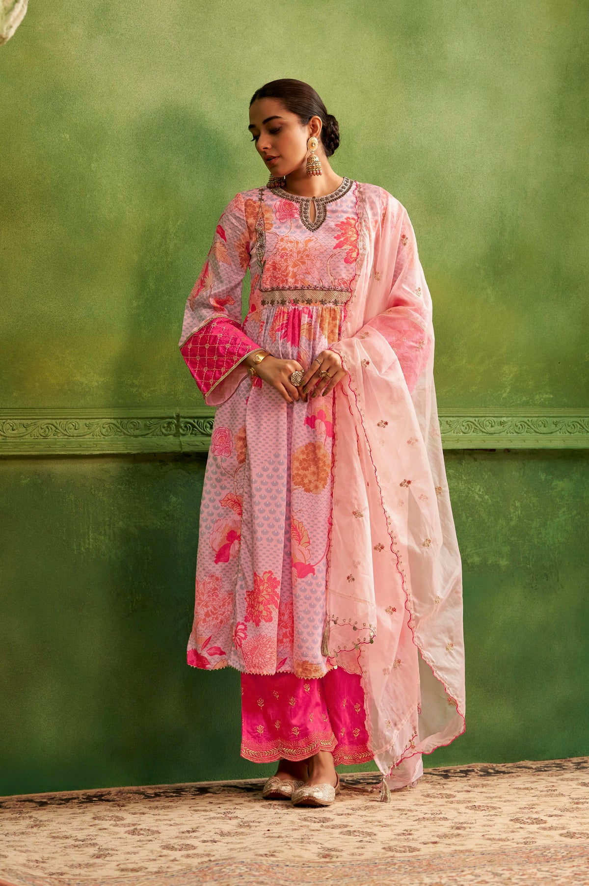 Adya Gulab Luxury Anarkali Suit Set