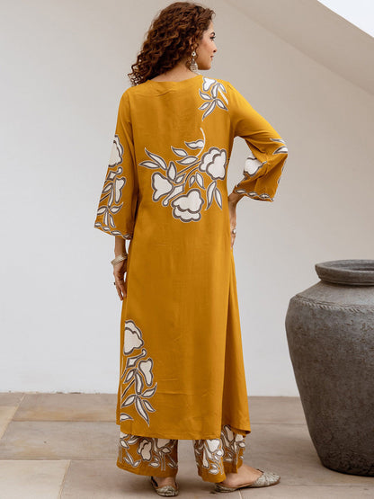 Printed Straight Kurta & Palazzo