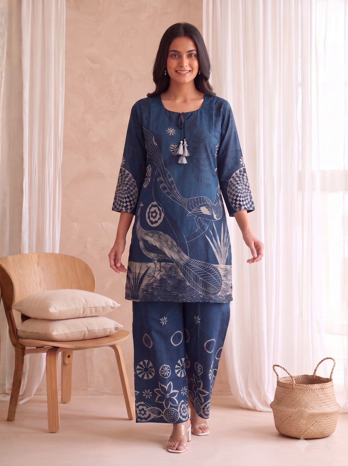 Myra Azure Printed Co-Ord Set