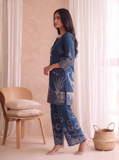 Myra Azure Printed Co-Ord Set
