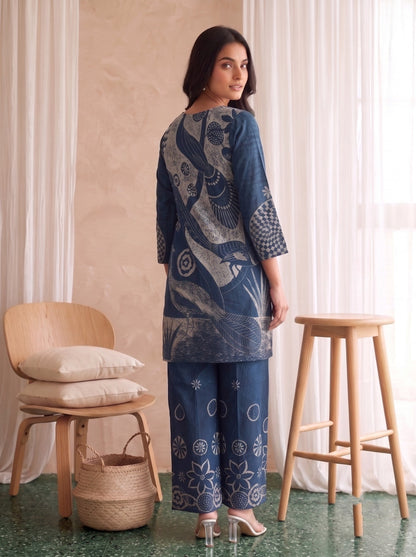 Myra Azure Printed Co-Ord Set
