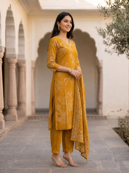 Myra Sunshine Printed Work Suit Set