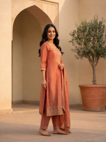 Preity Blush Work Suit Set