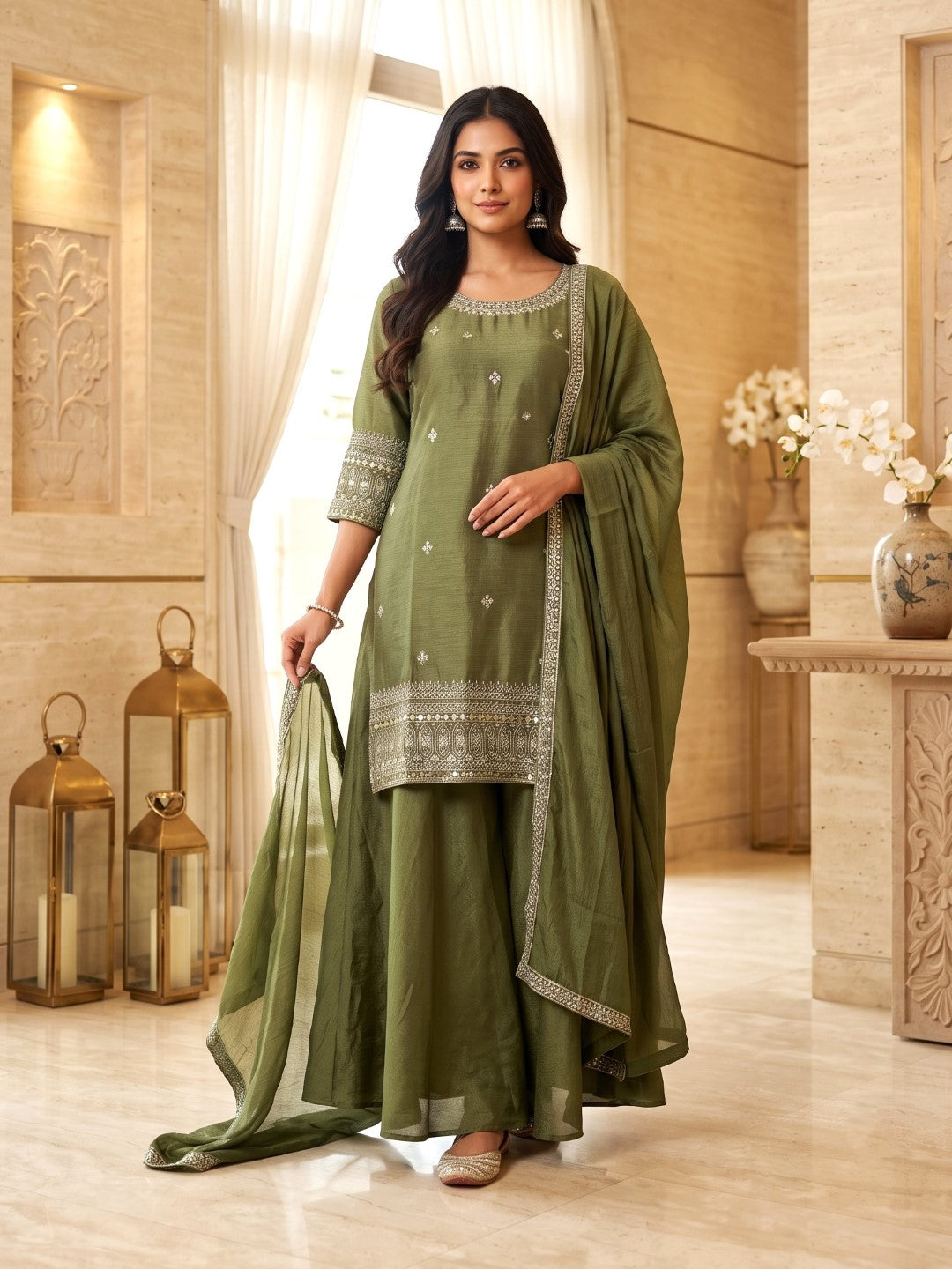 Preity Forest Full Work Suit Set