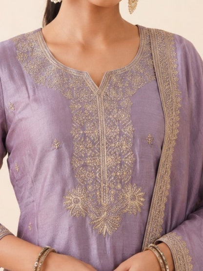Preity Lavender Work Suit Set