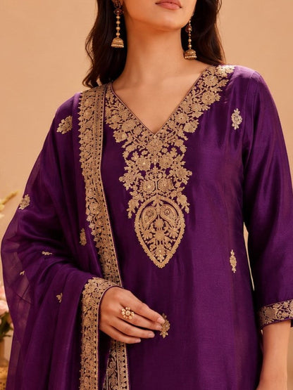 Preity Plum Full Work Suit Set