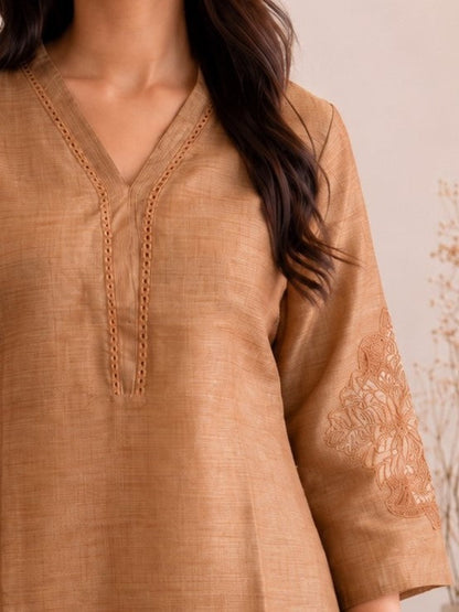 Prisha Cider Embroidery Cotton Co-Ord Set