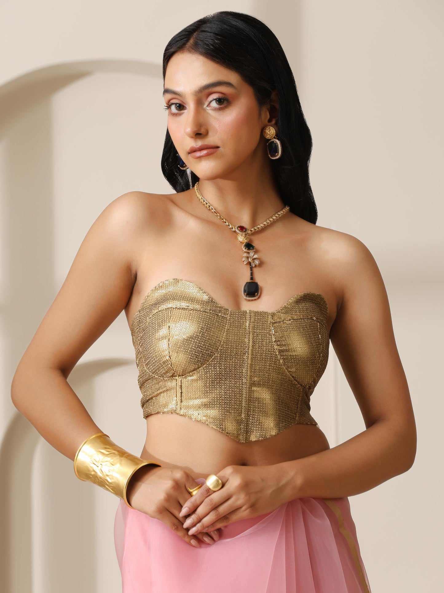 Dhiyona ST Gold Corset Blouse