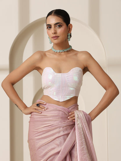 Dhiyona ST Irridescent Sequin Corset Blouse