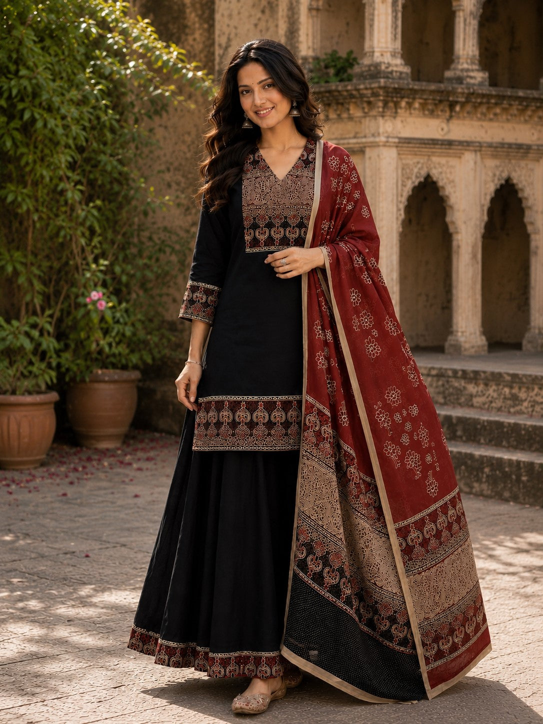 Surbhi Jet Cotton Farshi Suit Set