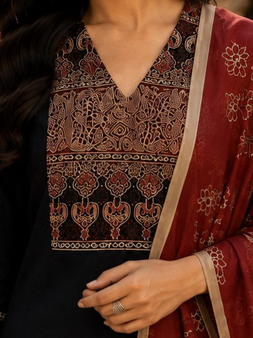 Surbhi Jet Cotton Farshi Suit Set