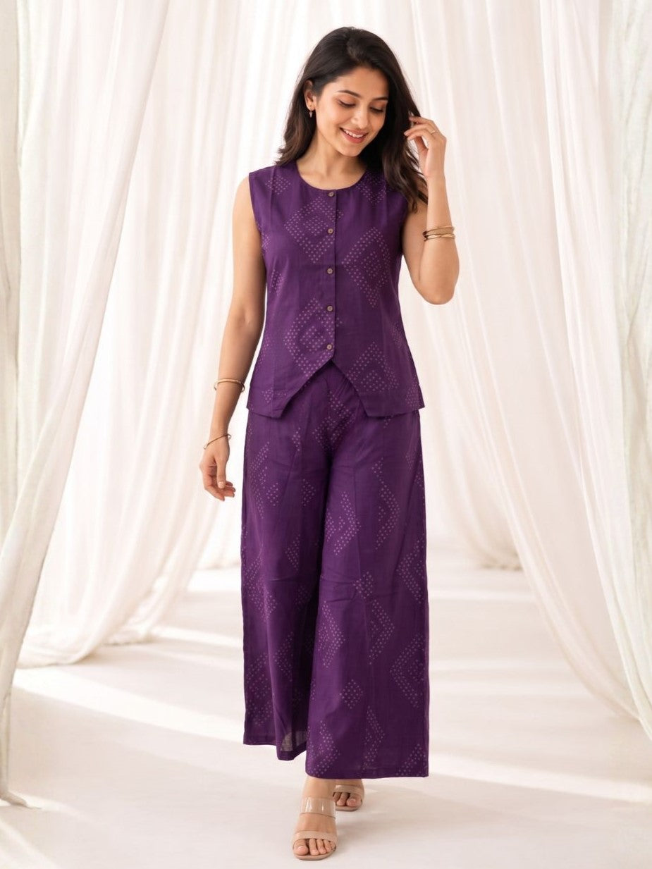 Surbhi lilac cotton co-ord set