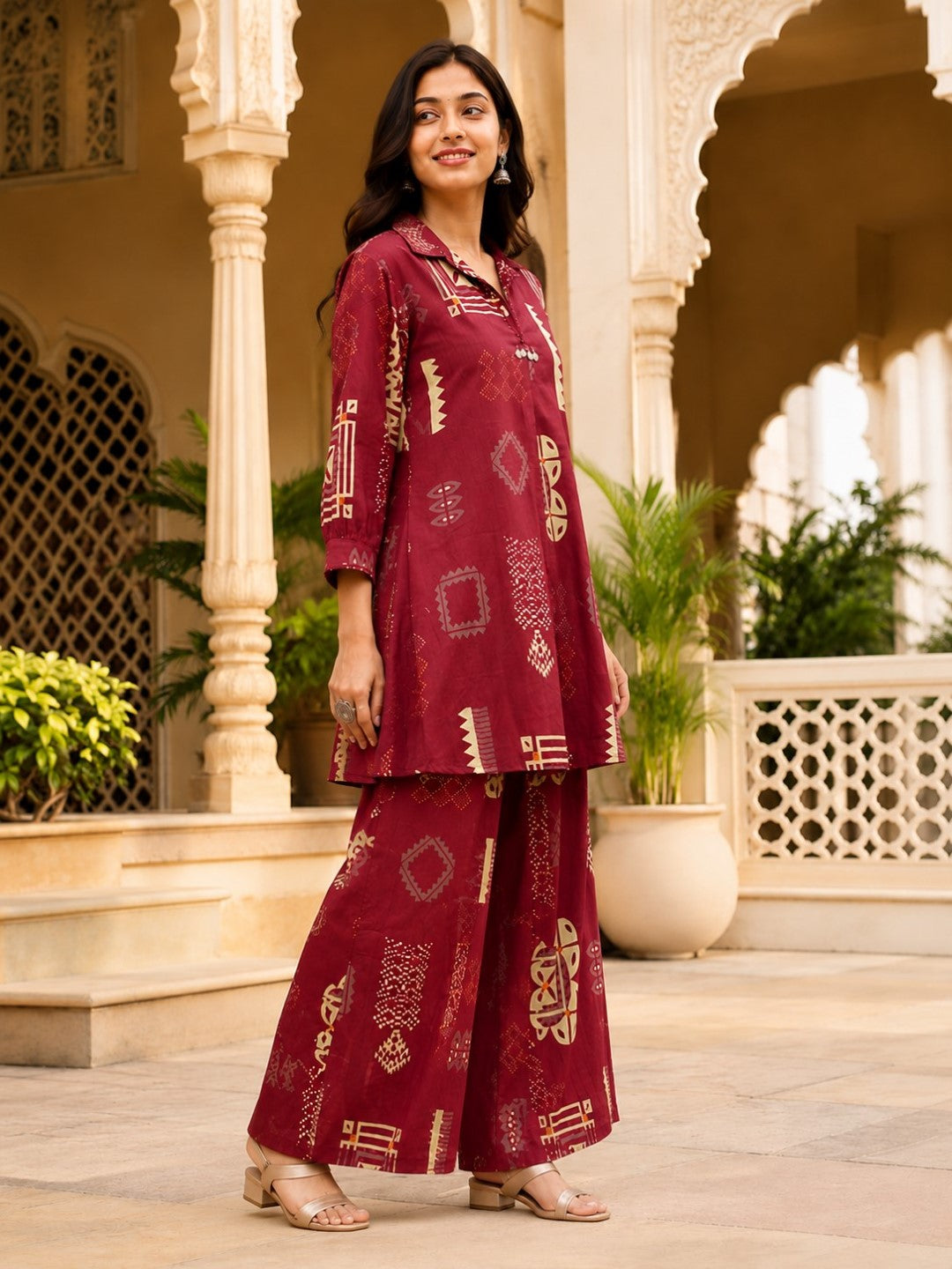 Surbhi Sangria Printed Cotton Co-Od Set