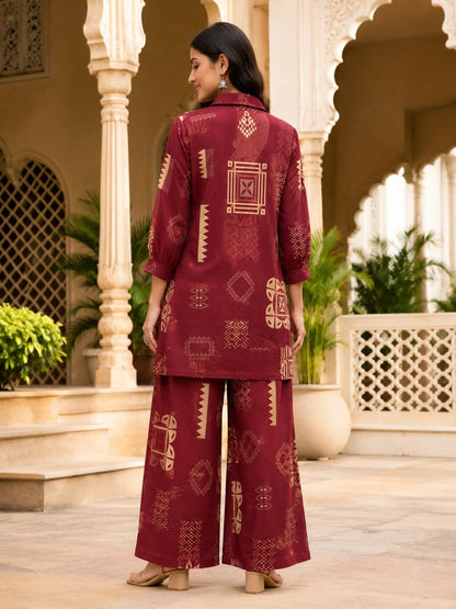 Surbhi Sangria Printed Cotton Co-Od Set