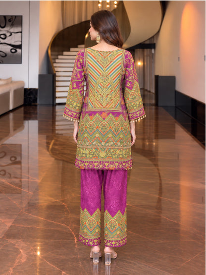 Sushi Vibgyor Work Printed Farshi Suit Set