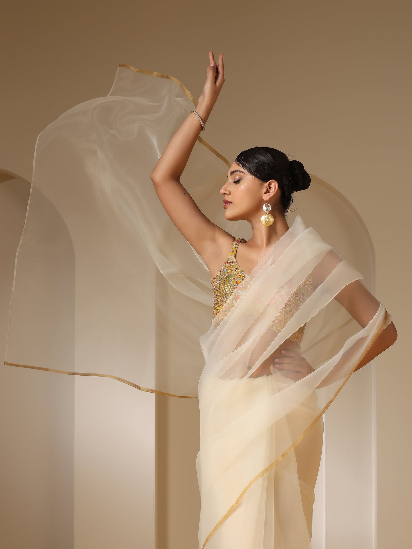 Dhiyona ST Morning Dew Organza Cloud Saree