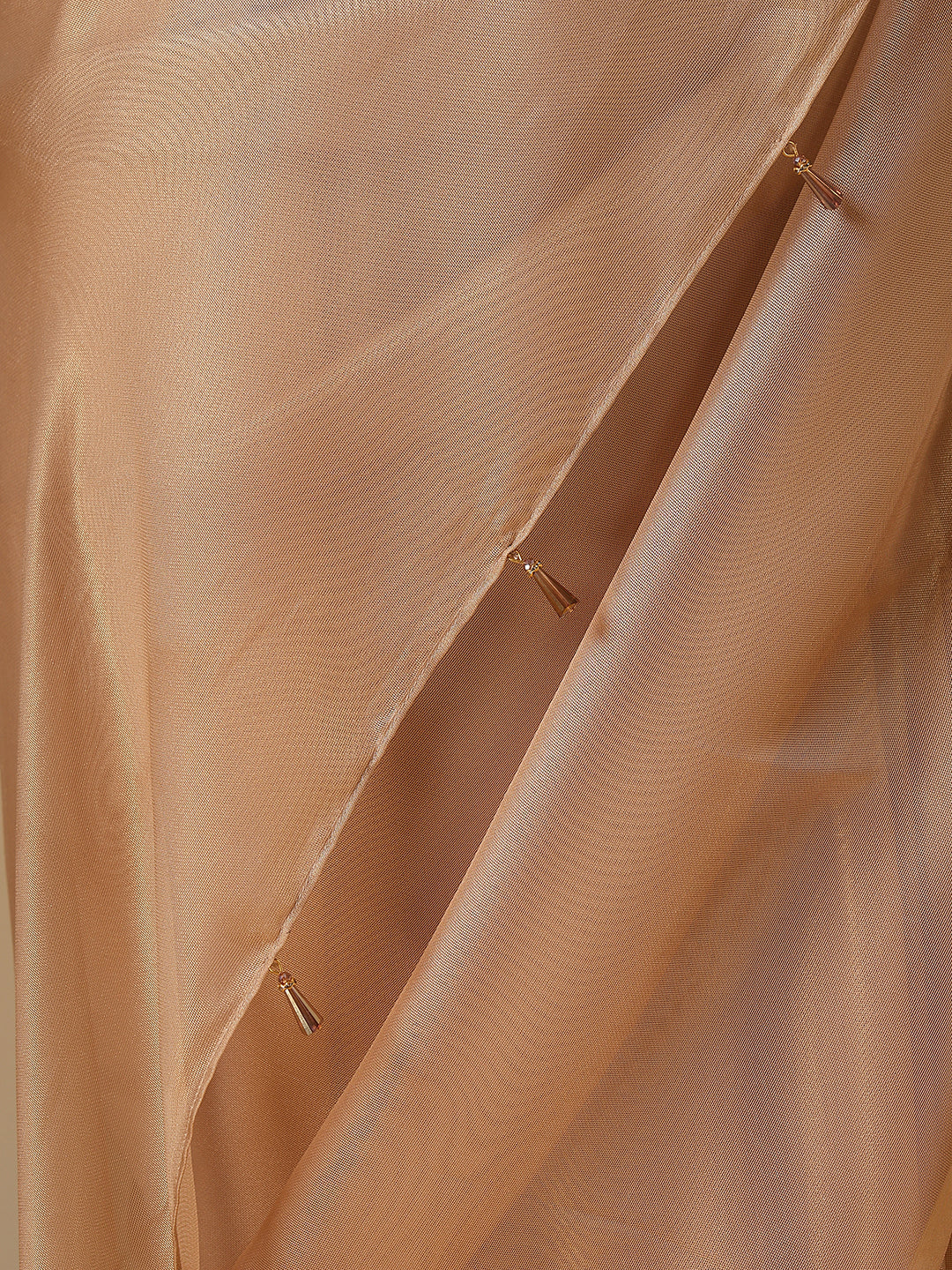 Dhiyona ST Glamorous Gold Organza Saree with Embroidered Blouse Fabric