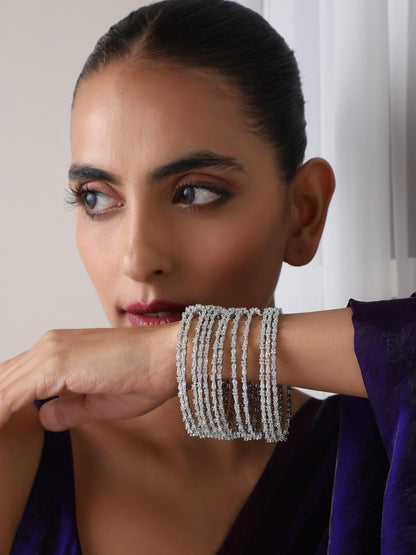 Dhiyona ST Set of 6 Thin Diamond Bangles