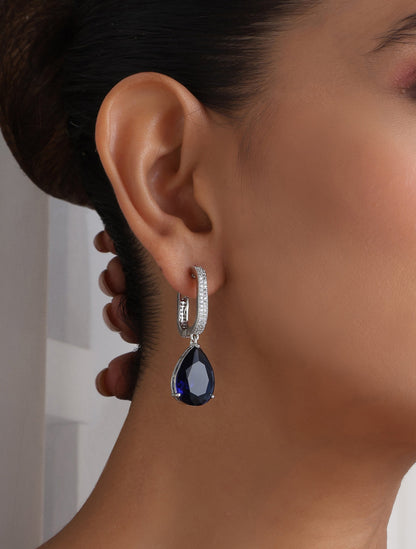 Dhiyona ST Blue Gold Drop Earring