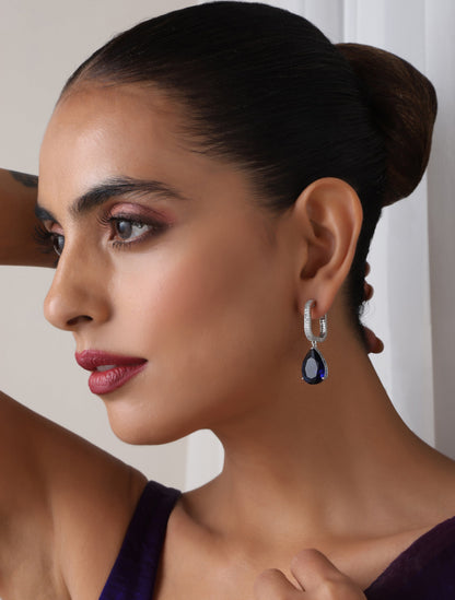 Dhiyona ST Blue Gold Drop Earring