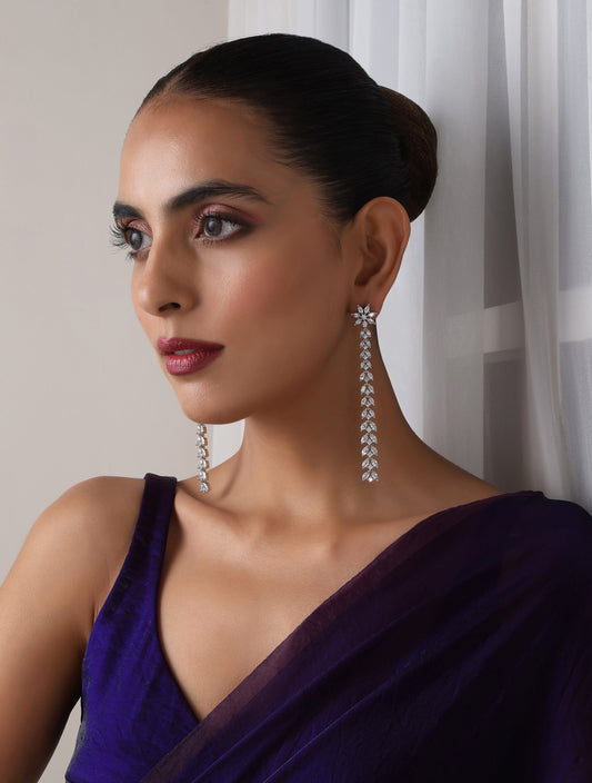 Dhiyona ST Star Long Earring American Diamond