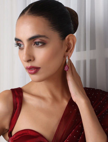 Dhiyona ST Red Gold Drop Earring
