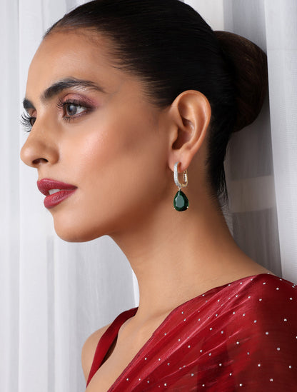 Dhiyona ST Green Gold Drop Earring