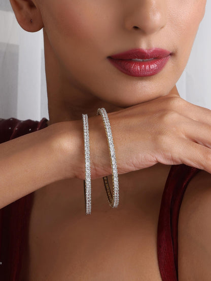 Dhiyona ST Diamond Bangles - Thin