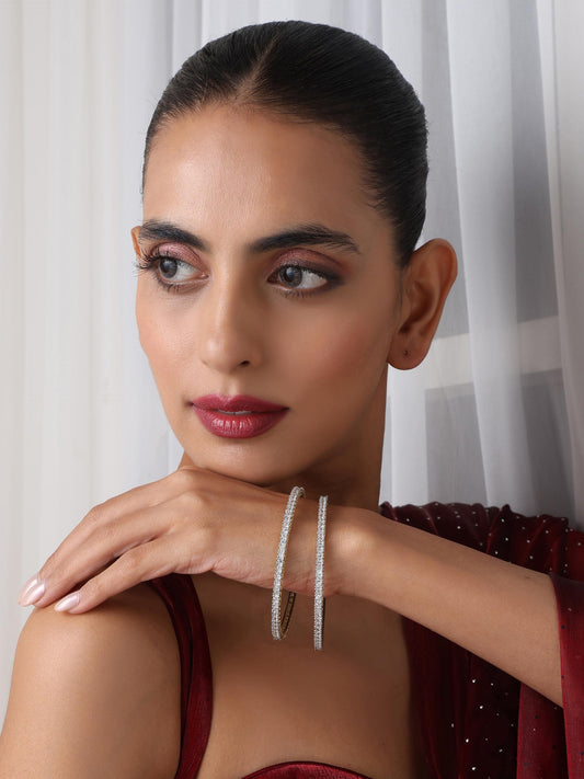 Dhiyona ST Diamond Bangles - Thin