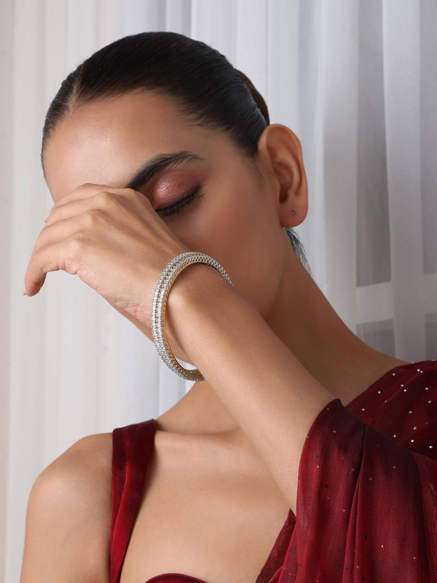 Dhiyona ST Diamond Bangles - Thin