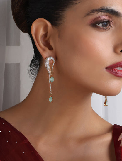 Dhiyona ST Aqua Dew Drop Earring