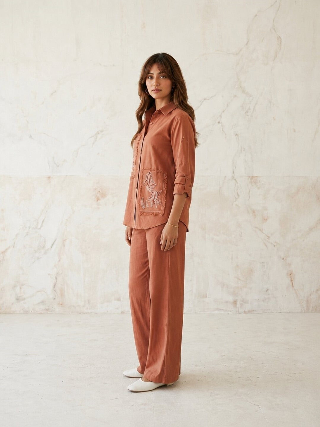 Swades Persian Embroidery Cotton Co-ord Set
