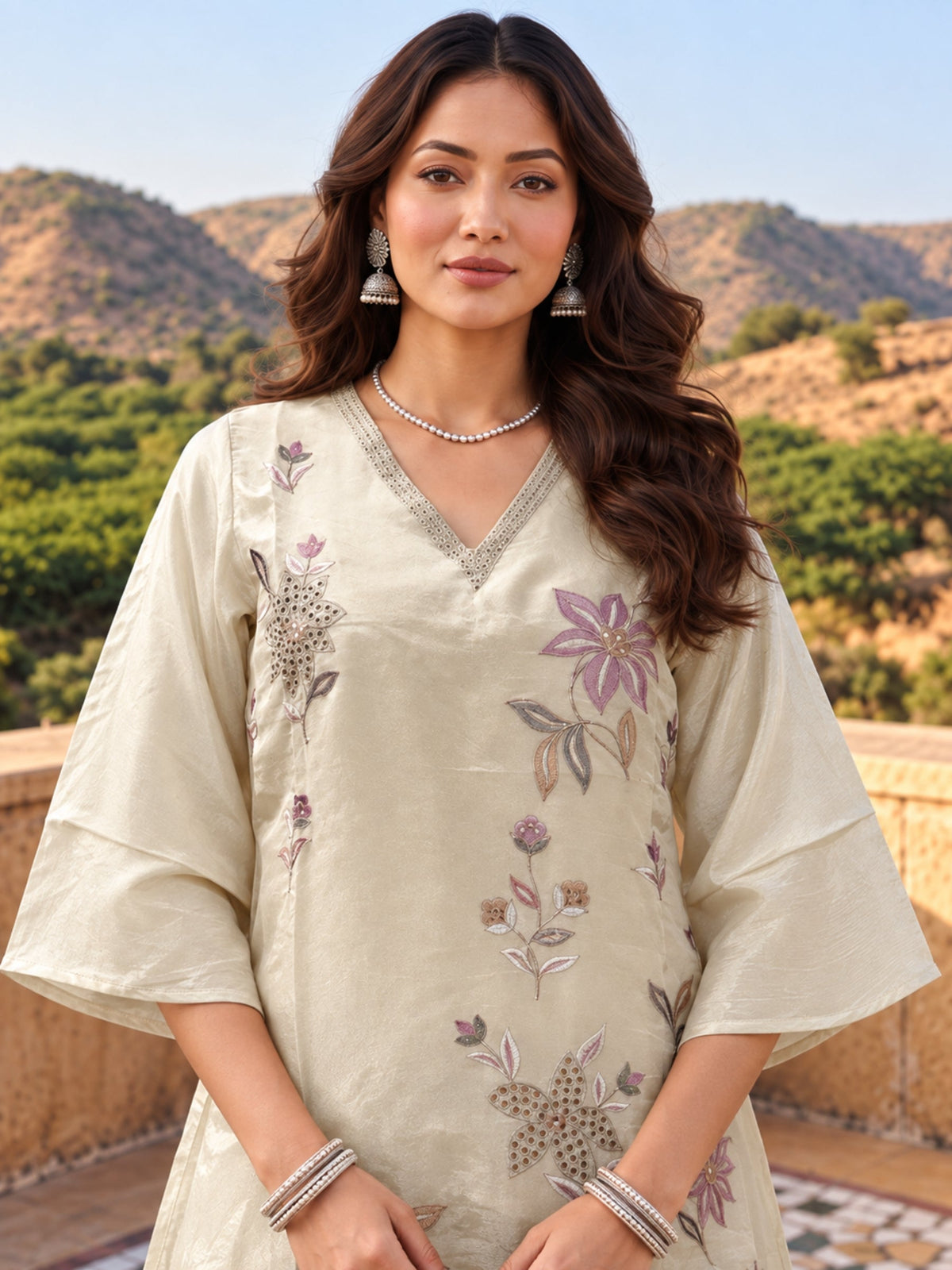 Swades Sunglow Embroidery Co-Ord Set