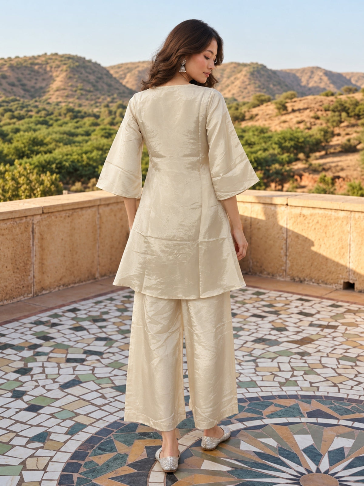 Swades Sunglow Embroidery Co-Ord Set