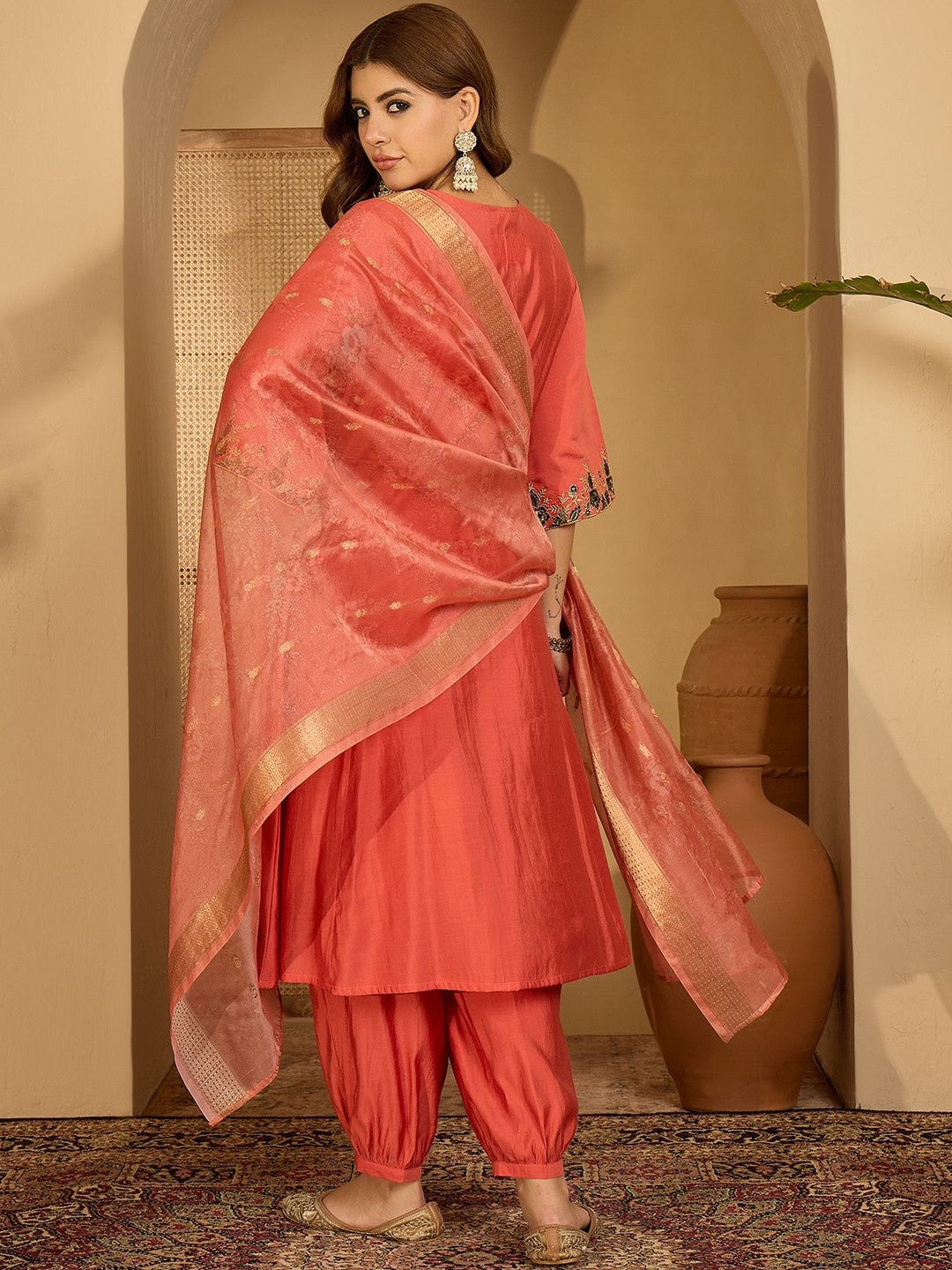 Embroidered Kurta With Patiala