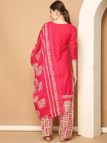 Dhiyona KL Women Floral Printed Regular Kurta with Salwar & With Dupatta