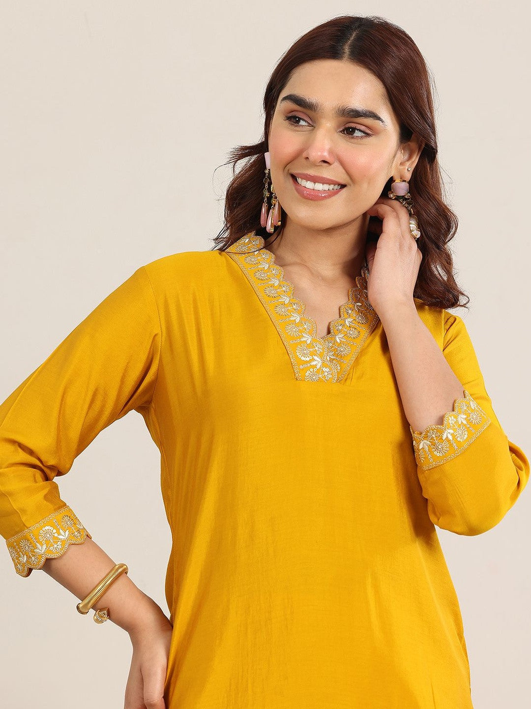 Women Ethnic Motifs Embroidered Kurta with Trousers & Dupatta