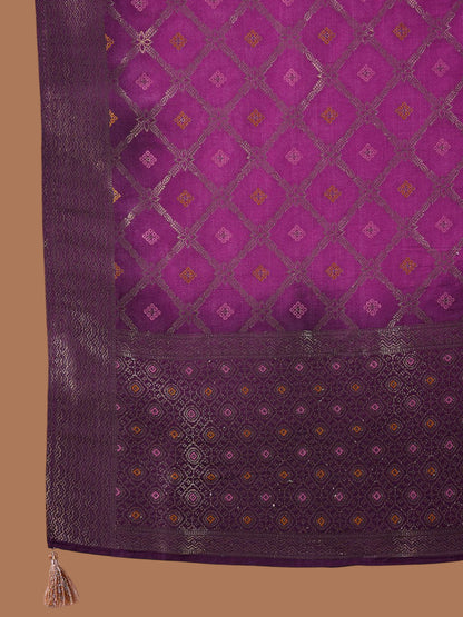 Women Floral Embroidered A-Line Kurta with Trousers & Dupatta