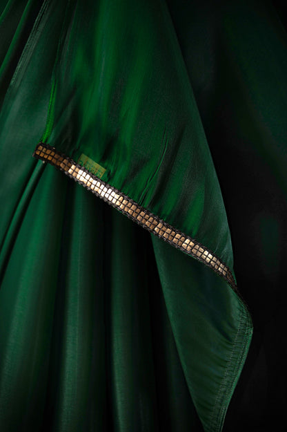 Dhiyona ST Metallic Emerald Green Saree