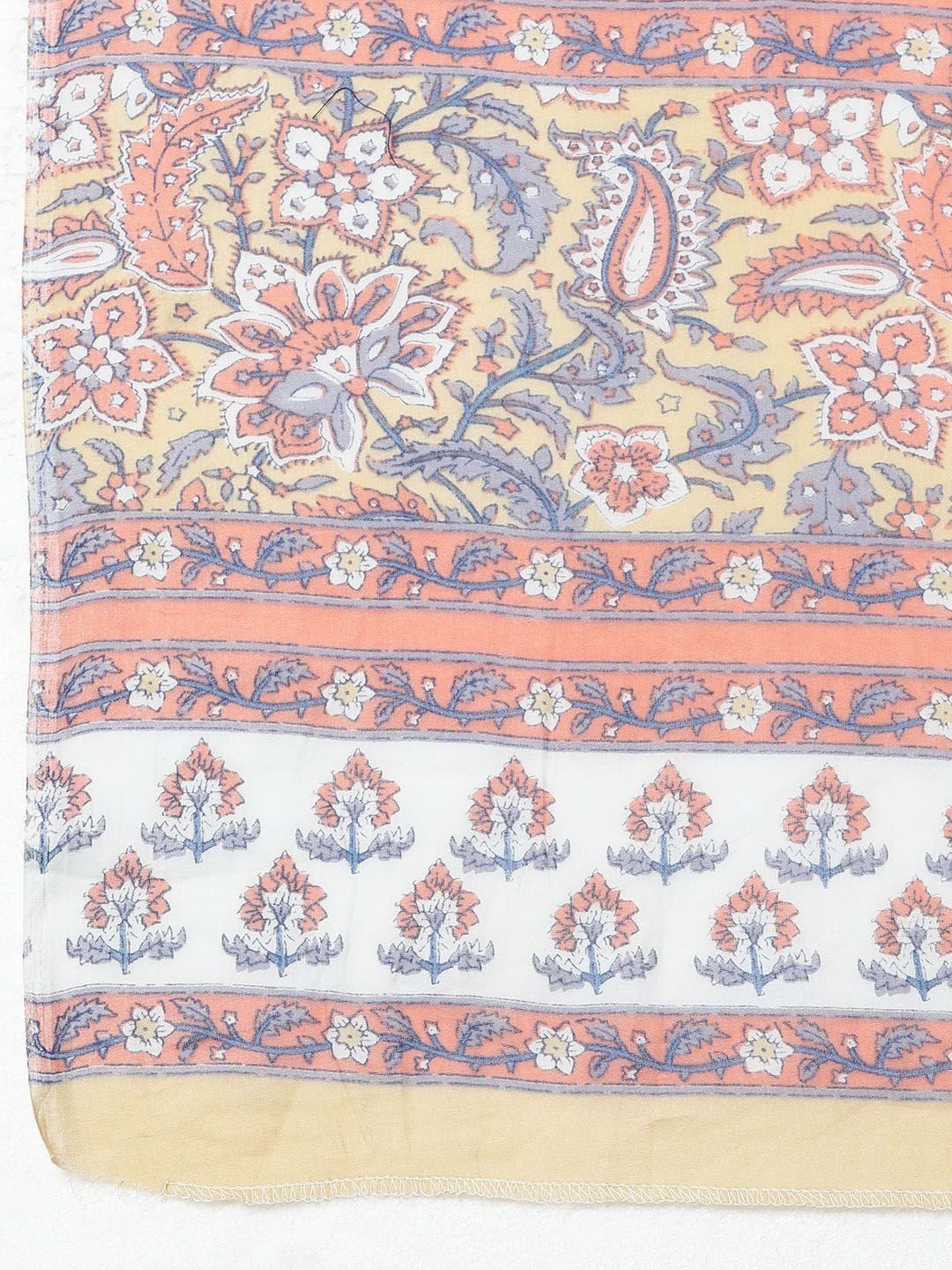 Dhiyona KL Ethnic Motifs Printed Empire Pure Cotton Kurta with Palazzos & Dupatta