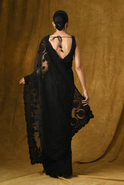 Dhiyona ST Blouse - Black Sequin Sleeveless