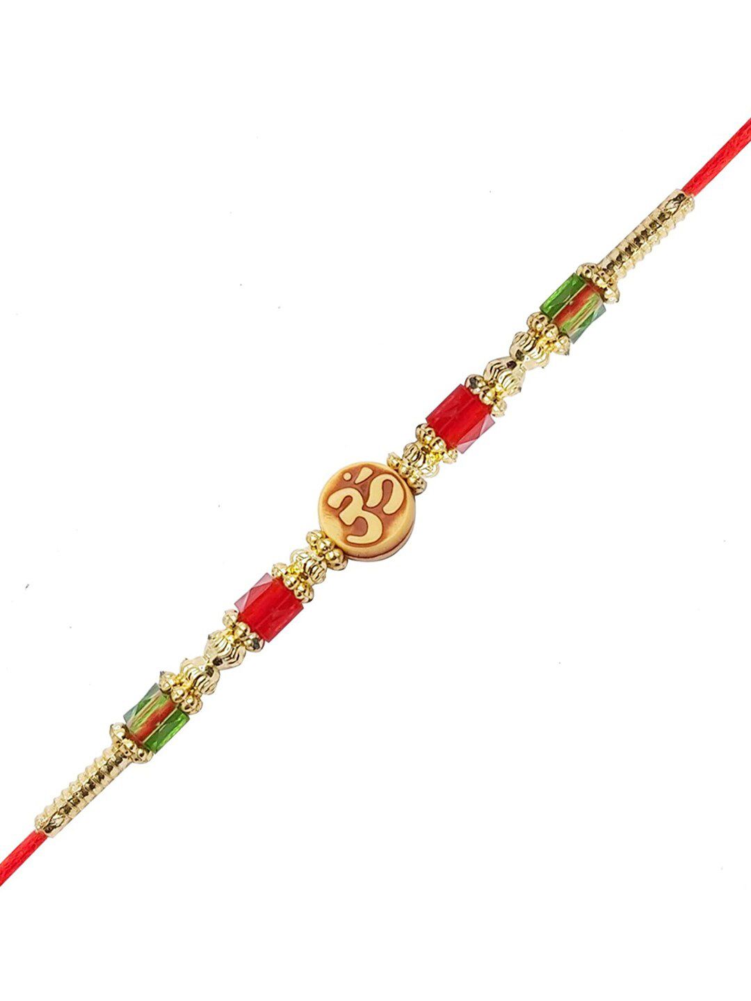 Dhiyona Unisex Set Of 2 Beaded Thread Rakhi