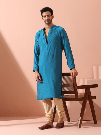 Dhiyona ST Reversable Grandeur Blue and Grey Kurta with Snaps